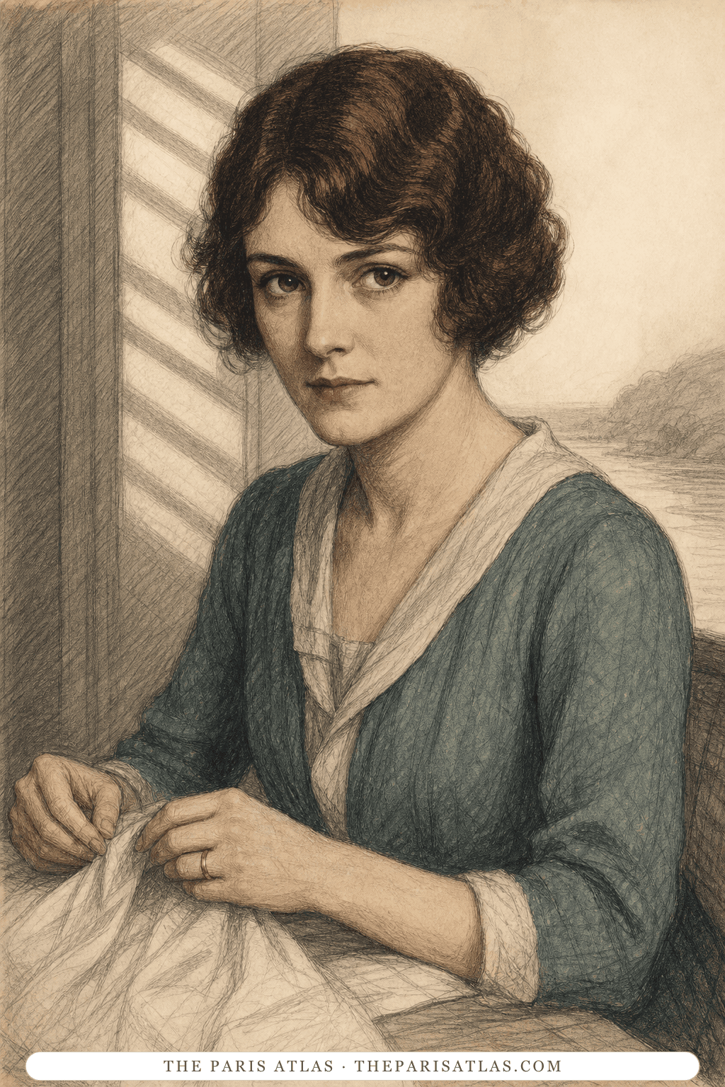 Illustrated portrait of Kitty Fane