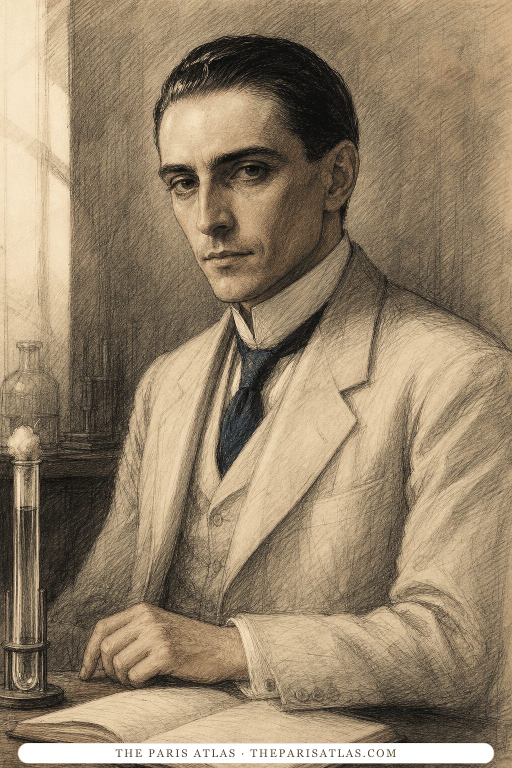 Illustrated portrait of Walter Fane