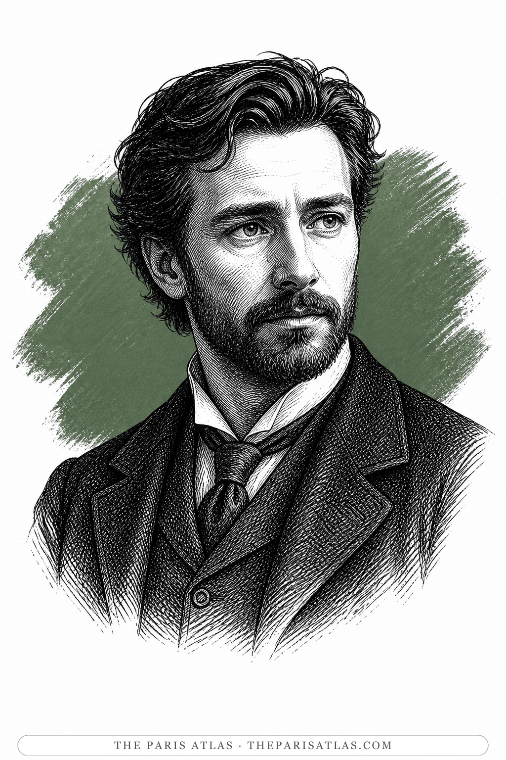 Illustrated portrait of Basil Hallward