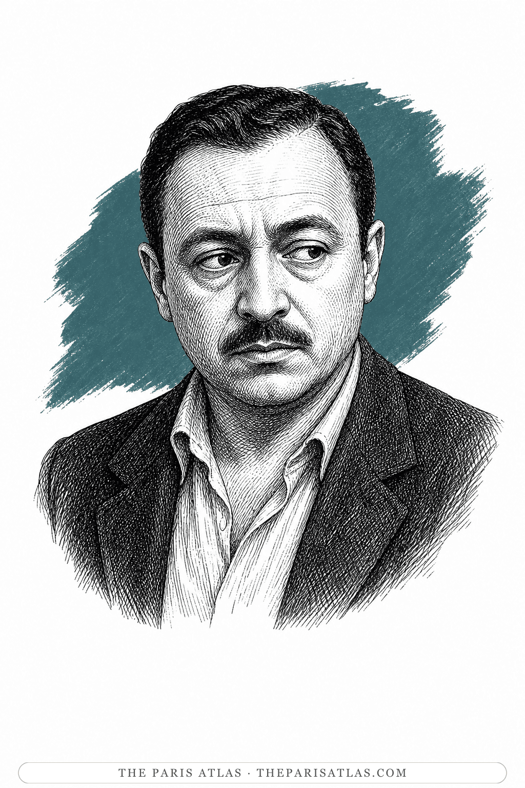 Illustrated portrait of Cottard