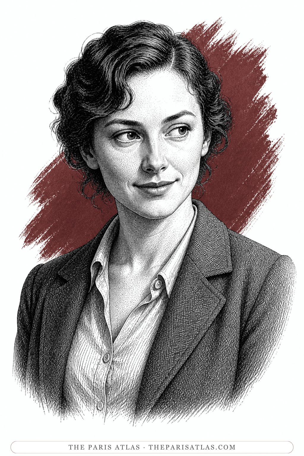 Illustrated portrait of Madge Allen