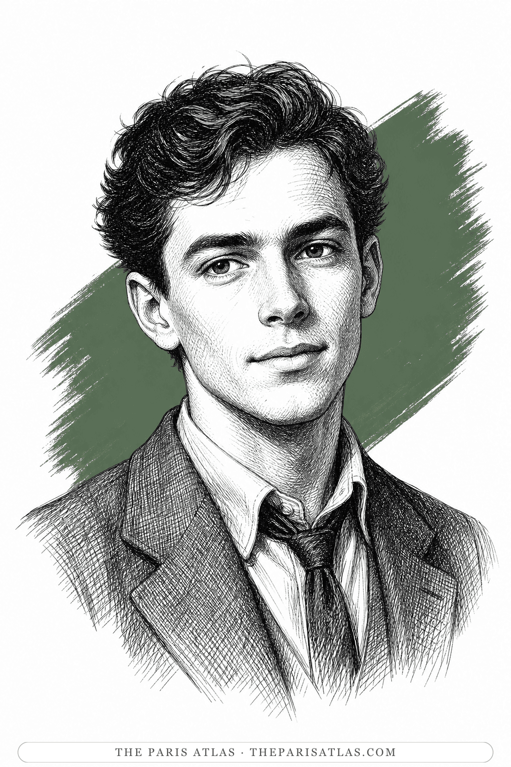 Illustrated portrait of Jacques-Laurent Bost