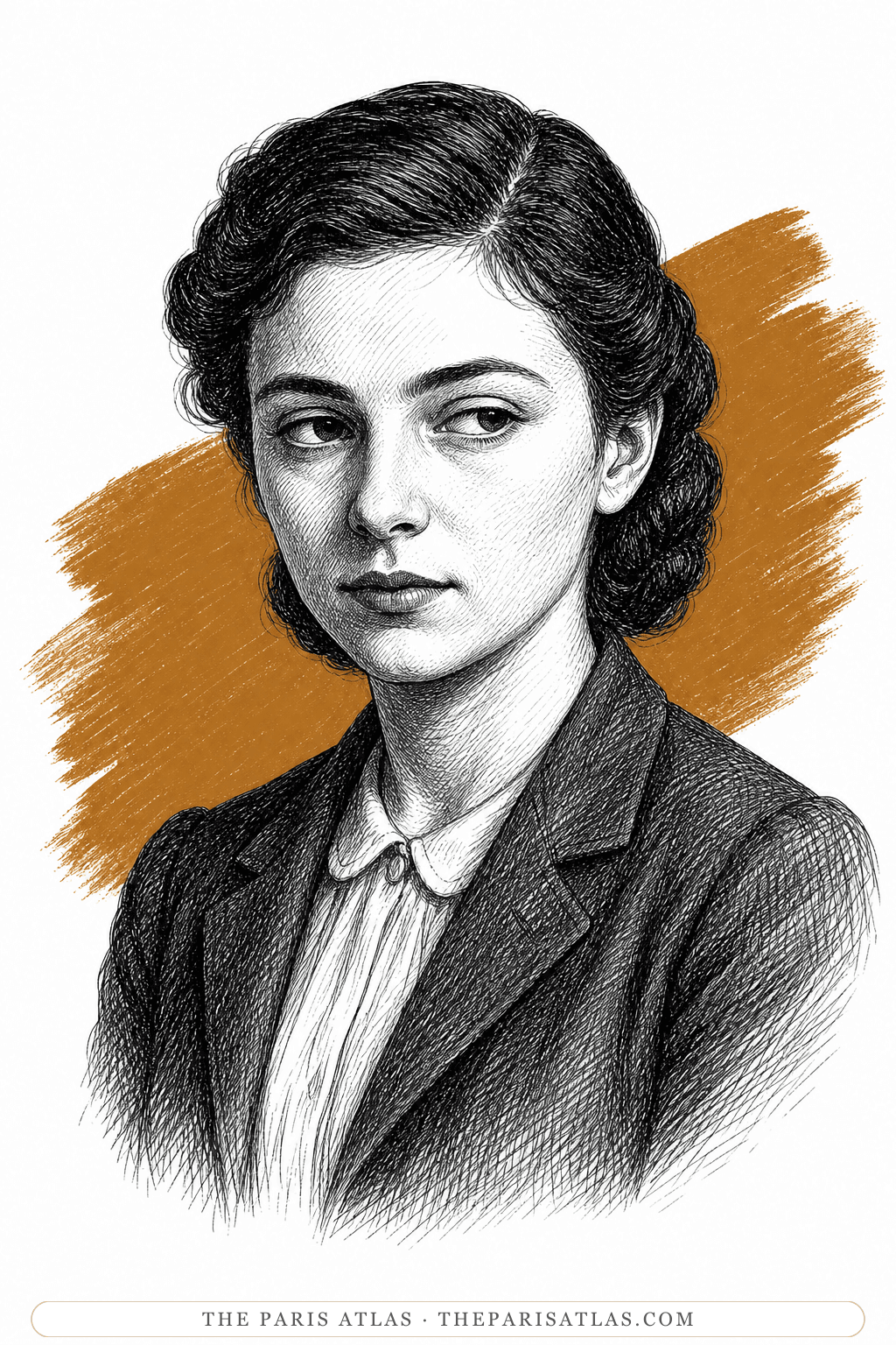 Illustrated portrait of Wanda Kosakiewicz