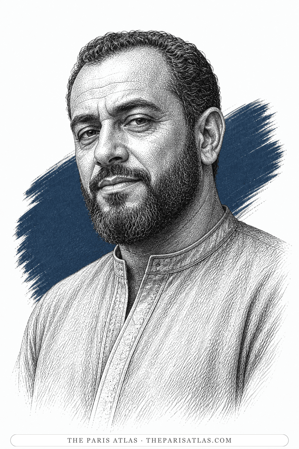 Illustrated portrait of The man in the galabeya