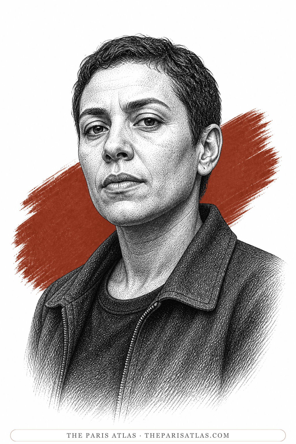 Illustrated portrait of The short-haired woman