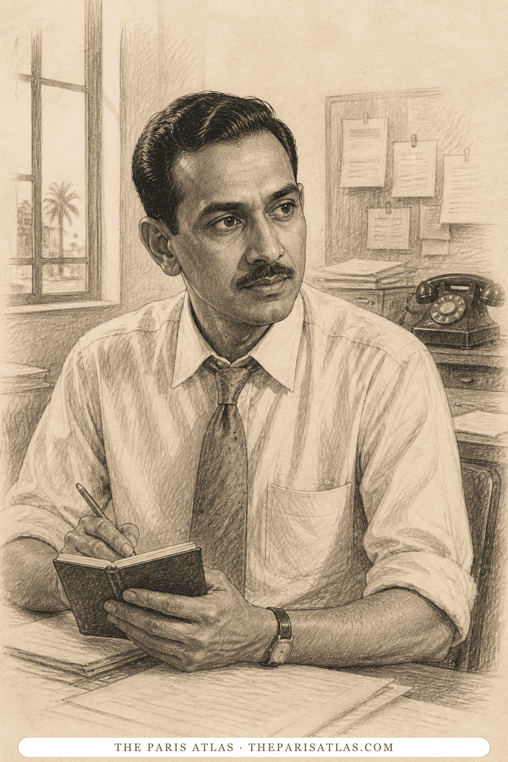 Illustrated portrait of Dominguez