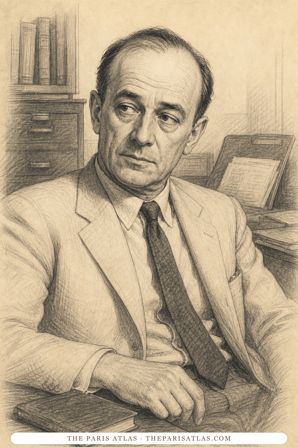 Illustrated portrait of Inspector Vigot