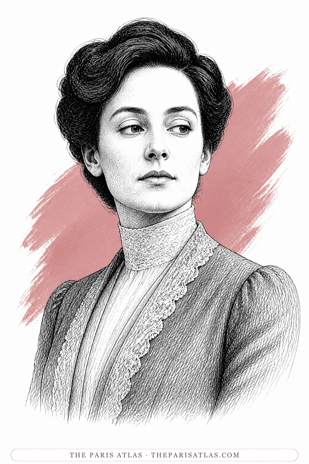 Illustrated portrait of Kitty Baldry