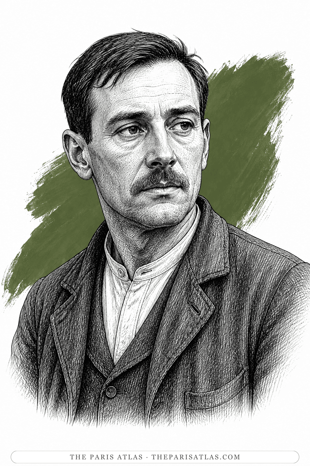 Illustrated portrait of William Grey