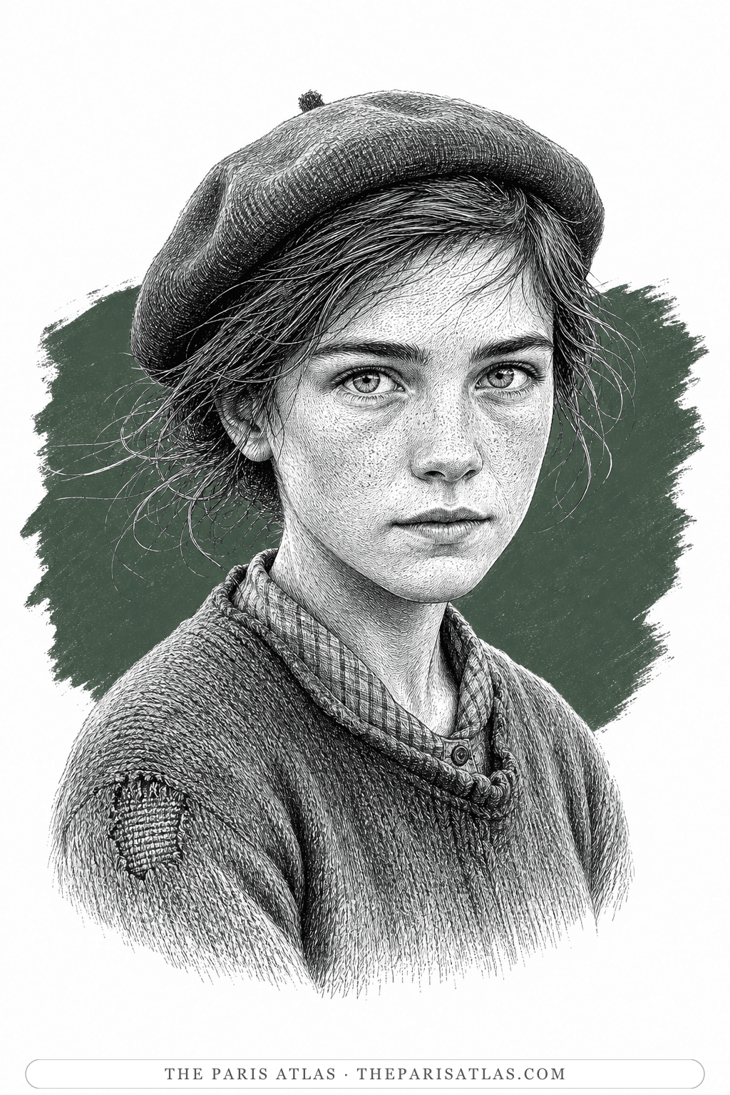 Illustrated portrait of Vinca
