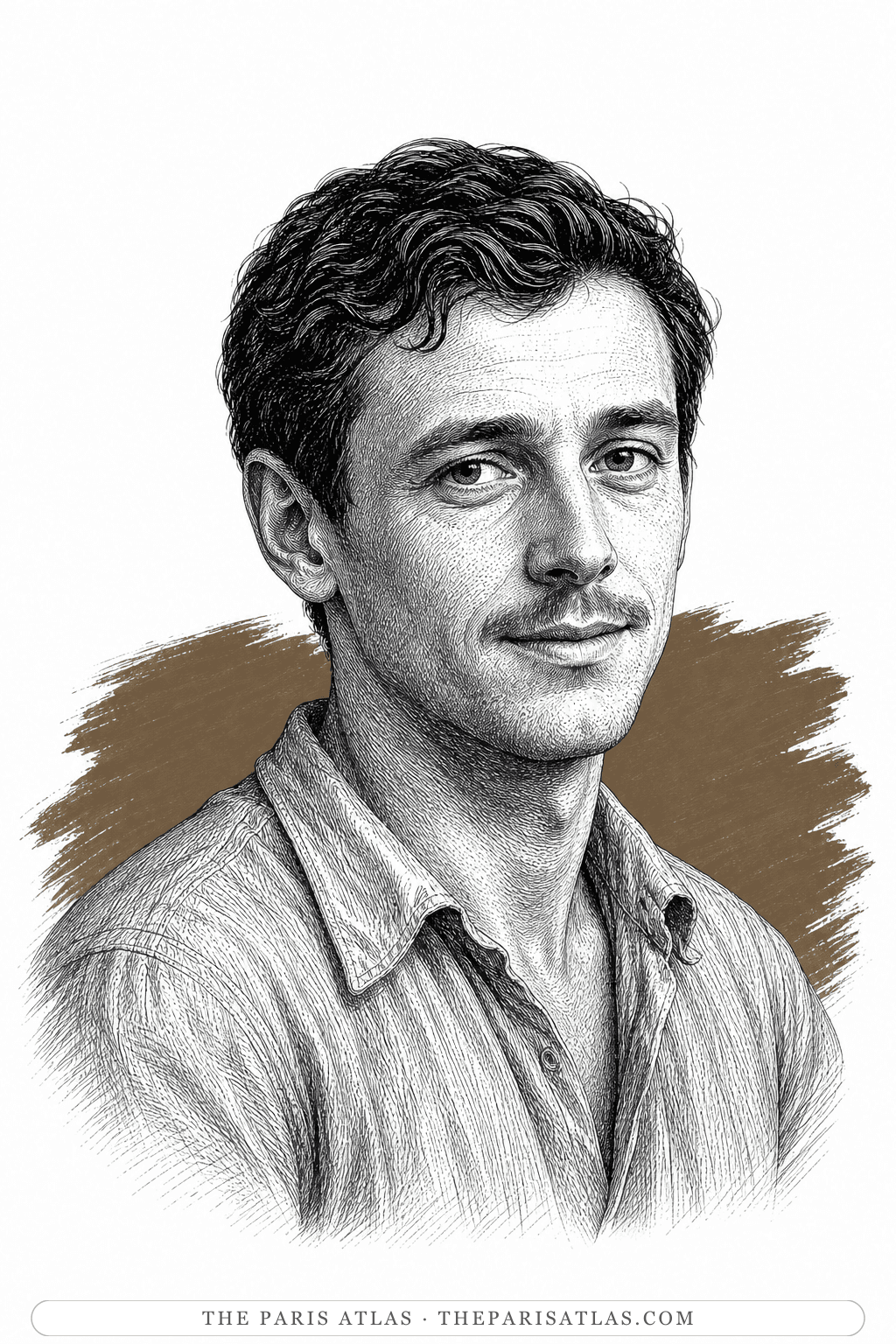 Illustrated portrait of Valentin Laher