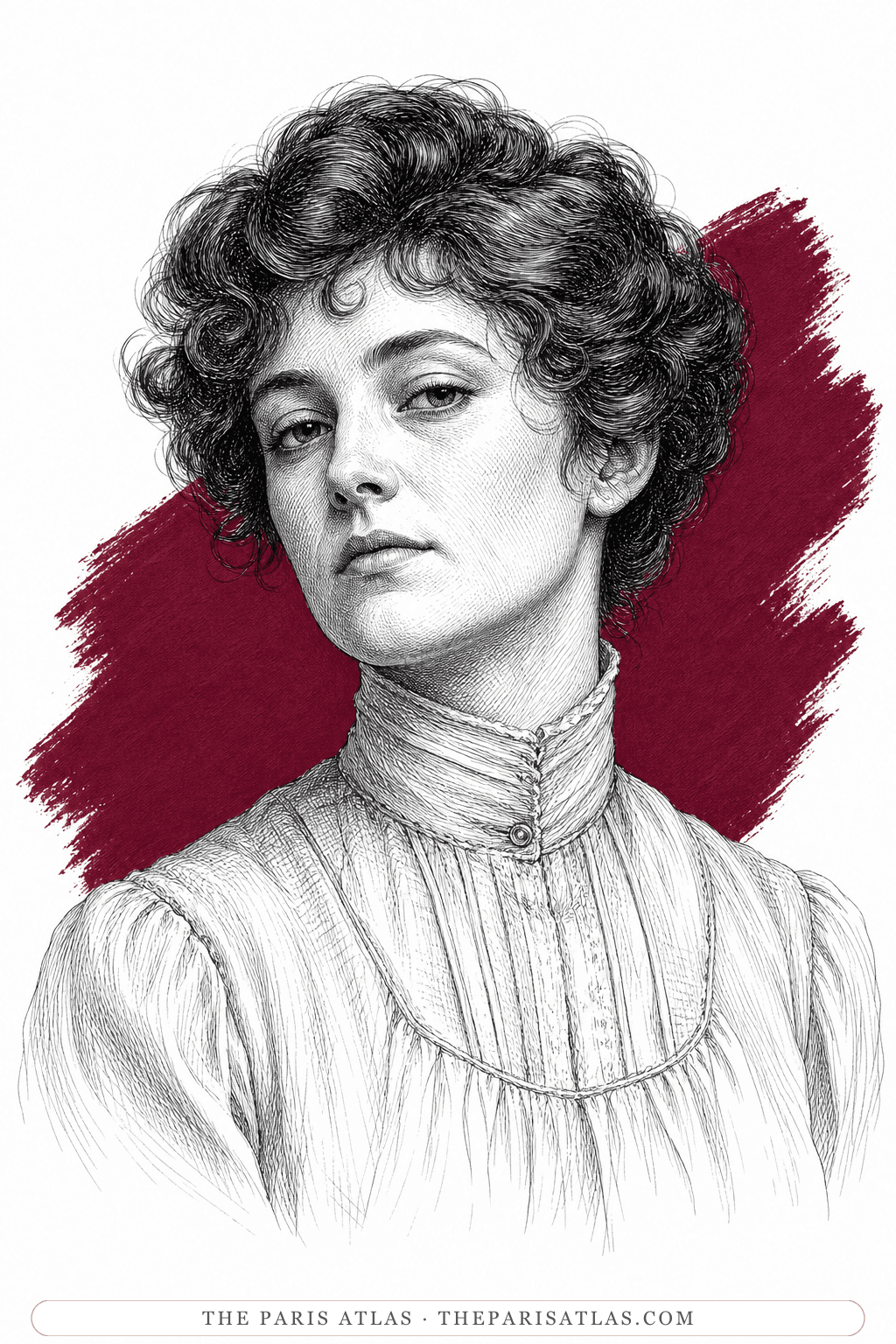 Illustrated portrait of Claudine