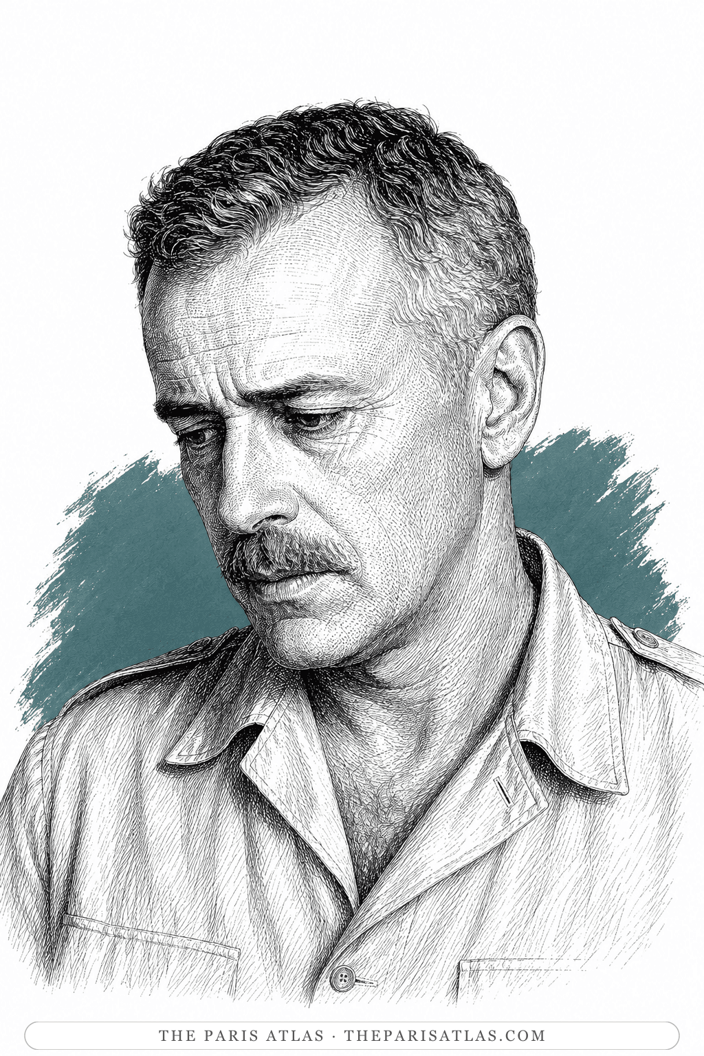 Illustrated portrait of Captain Broussard