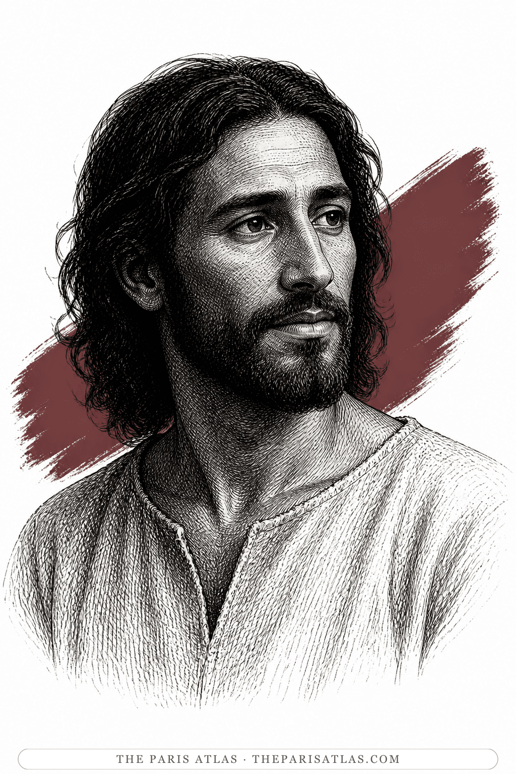 Illustrated portrait of Jesus of Nazareth