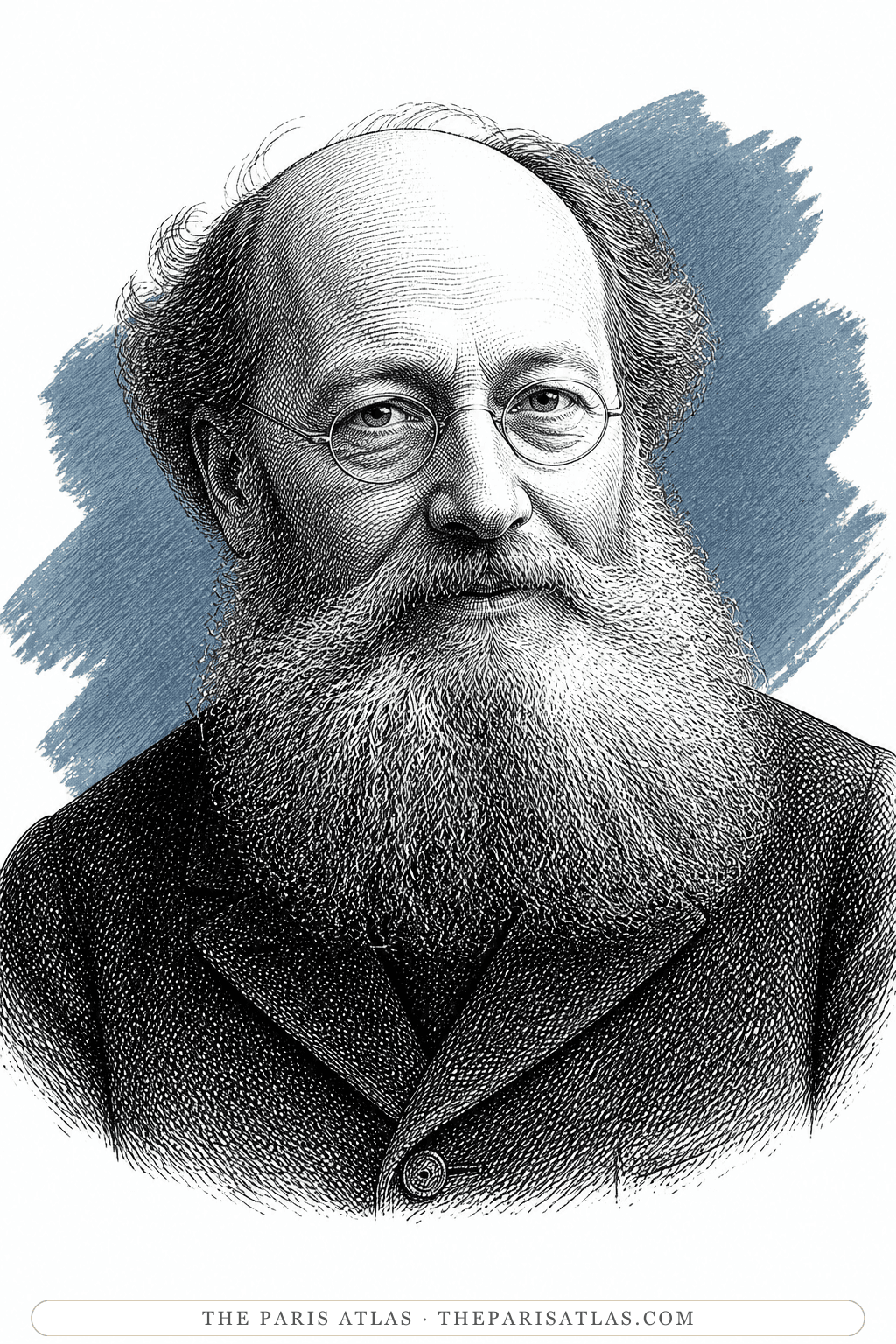 Illustrated portrait of Peter Kropotkin