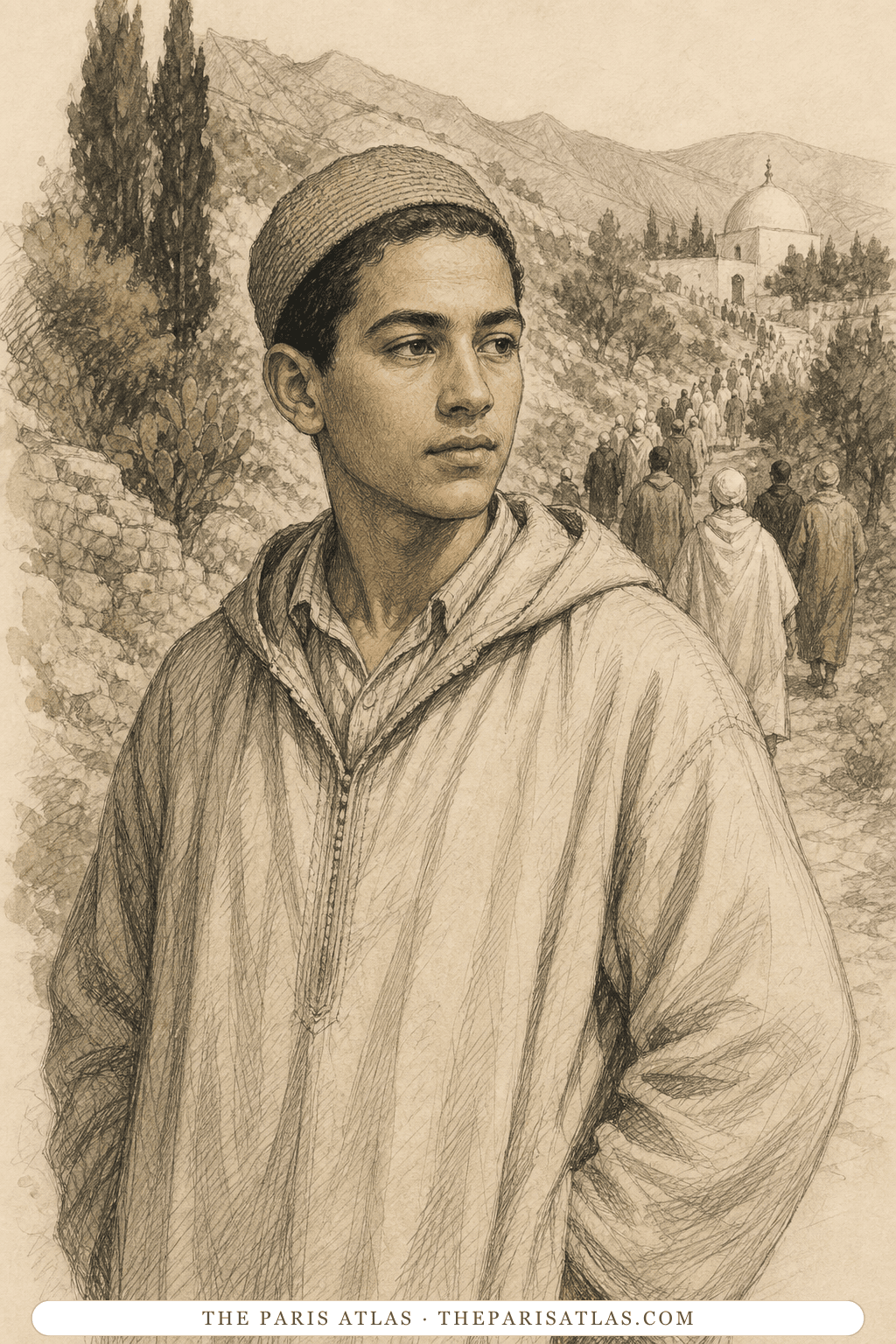 Illustrated portrait of Mohammed