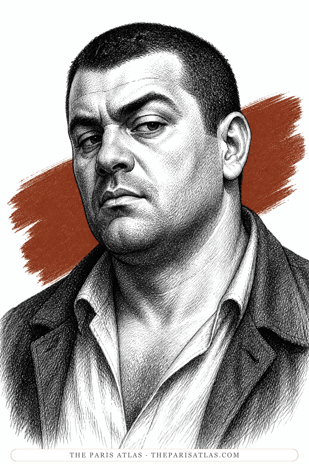 Illustrated portrait of Raymond Sintès