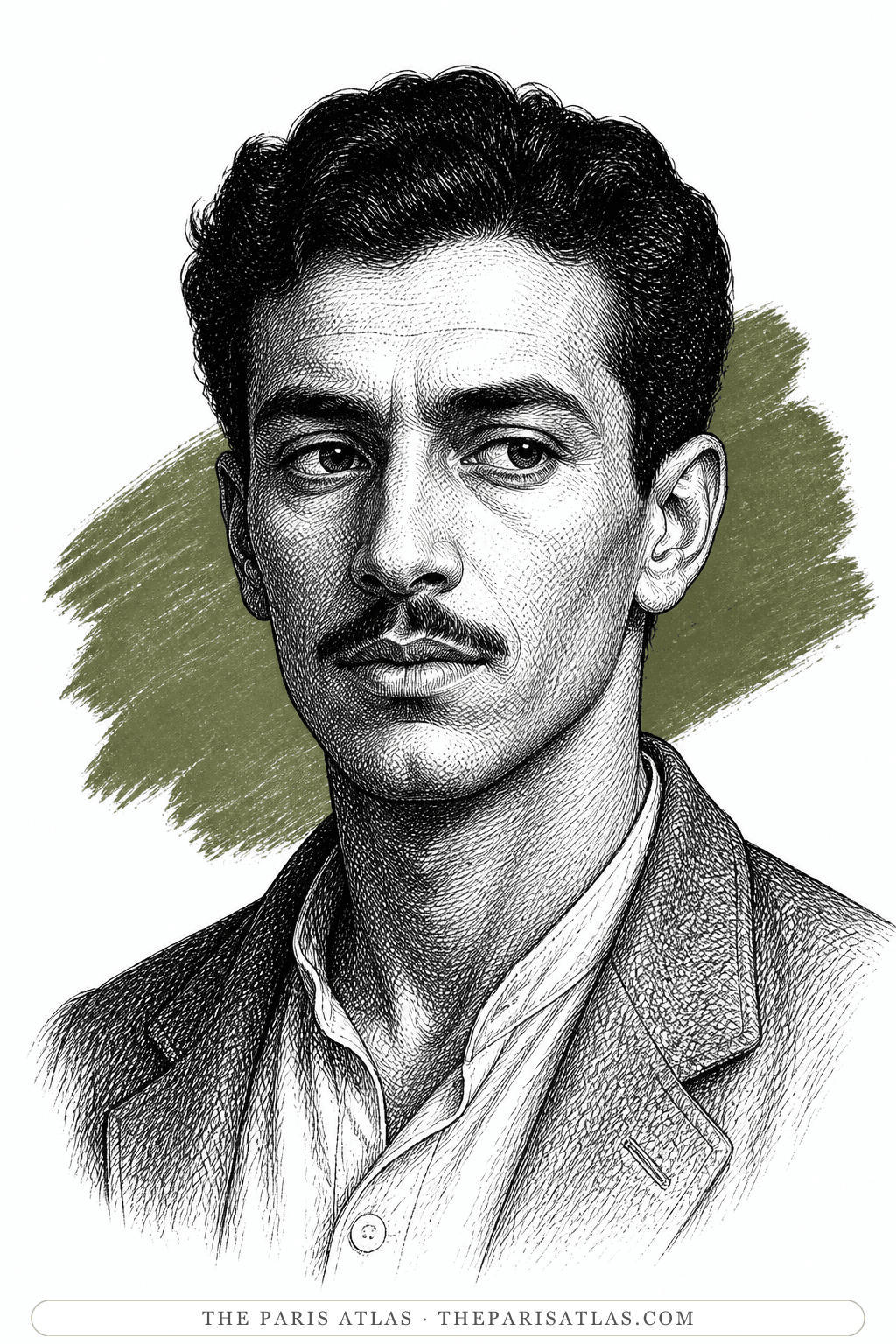 Illustrated portrait of The unnamed Arab man