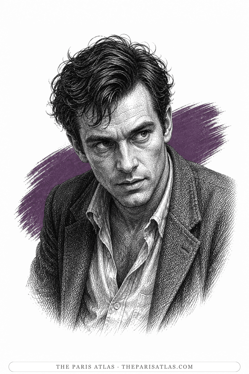 Illustrated portrait of Leo Percepied