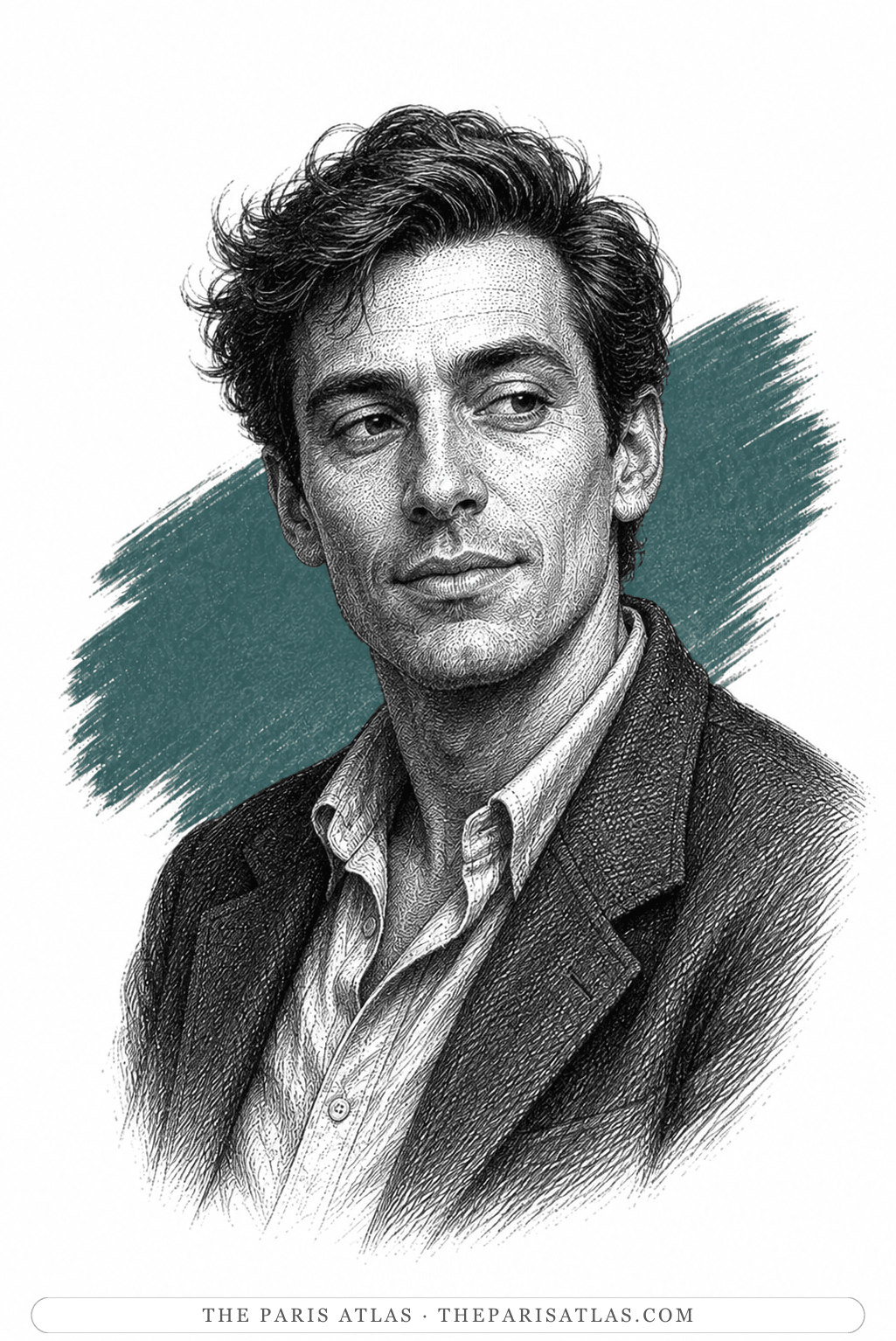 Illustrated portrait of Yuri Gligoric