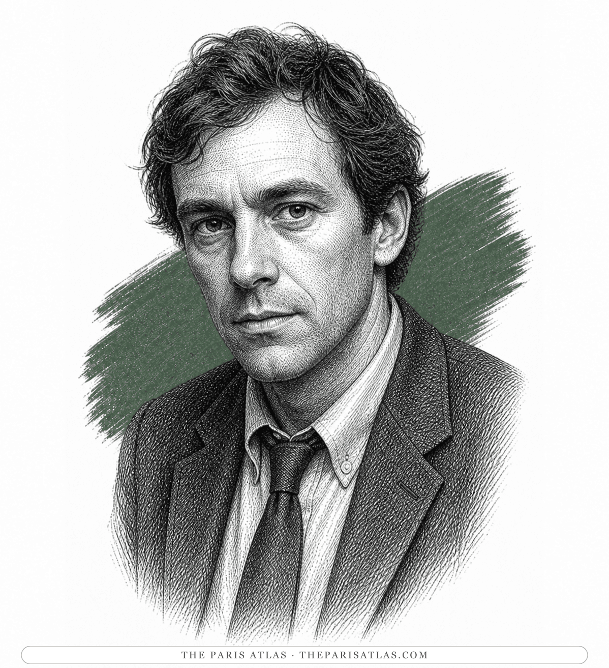 Illustrated portrait of James Brook