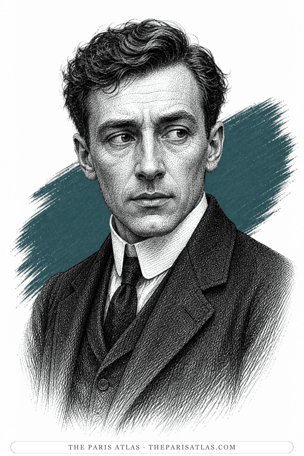 Illustrated portrait of Josef K.