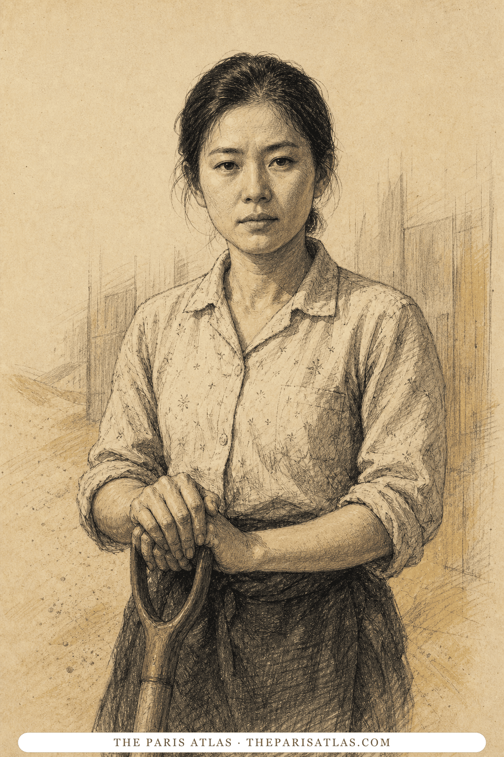 Illustrated portrait of The woman