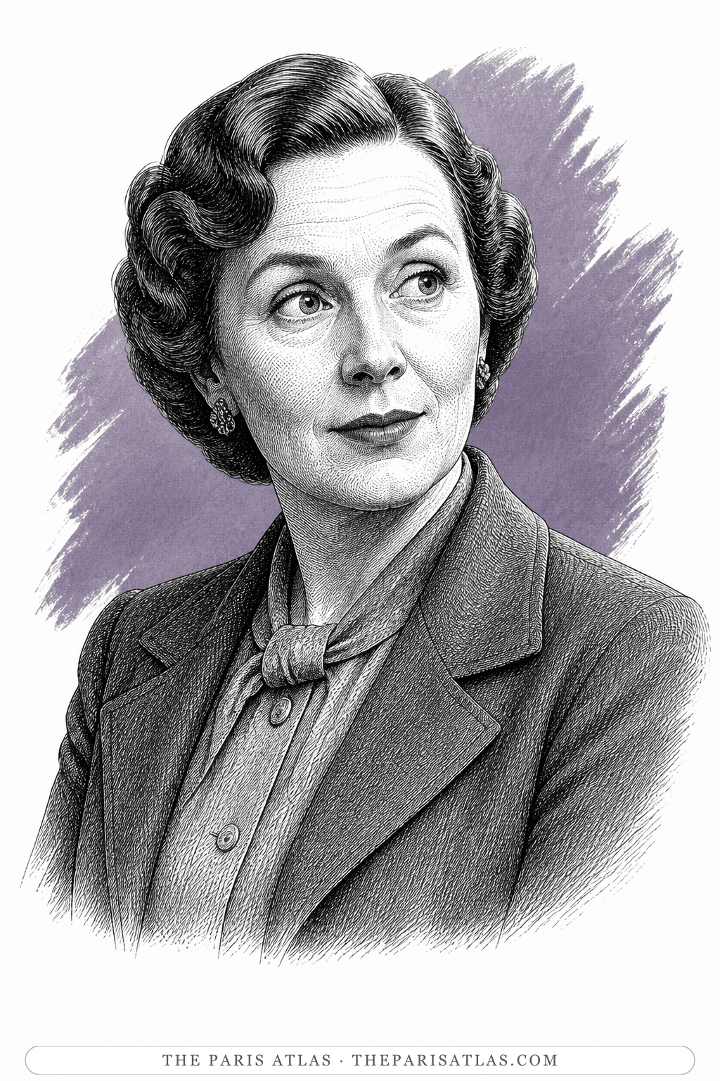 Illustrated portrait of Mrs. Layden