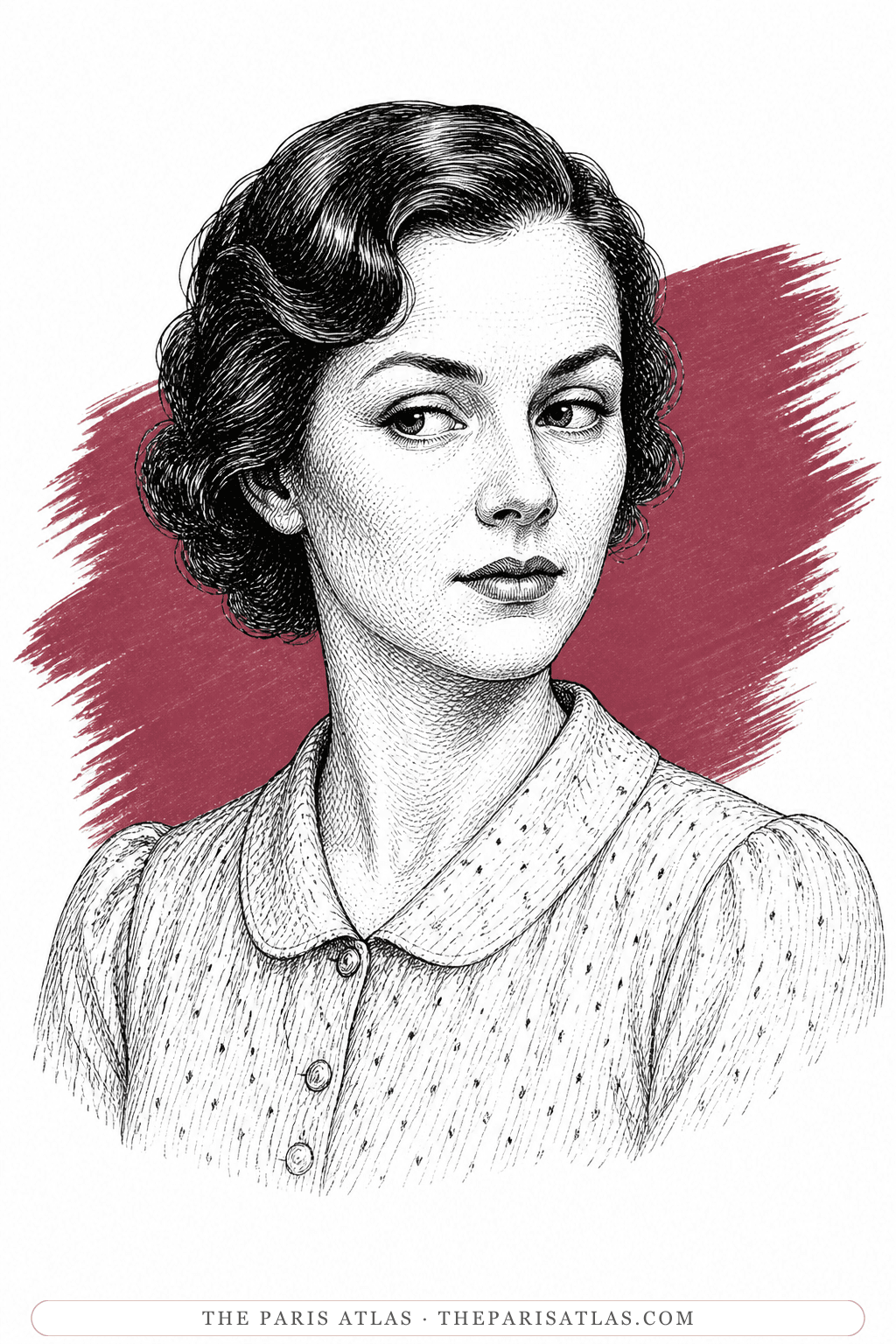 Illustrated portrait of Marcelle