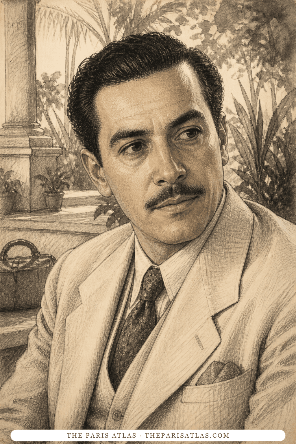 Illustrated portrait of Dr. Arturo Díaz Vigil
