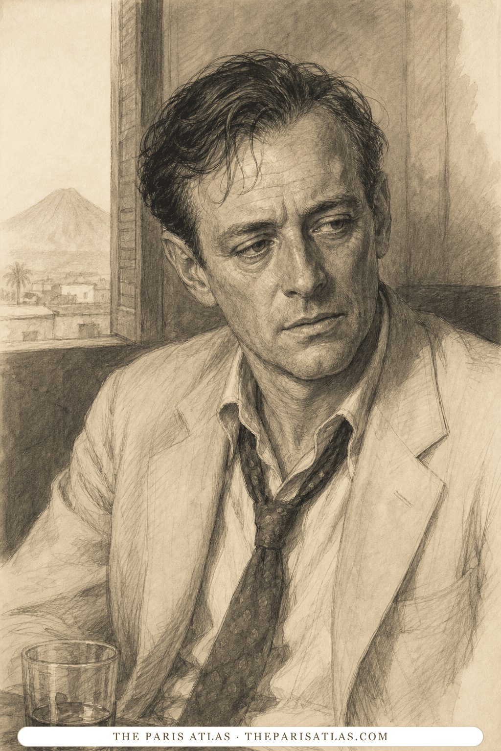 Illustrated portrait of Geoffrey Firmin