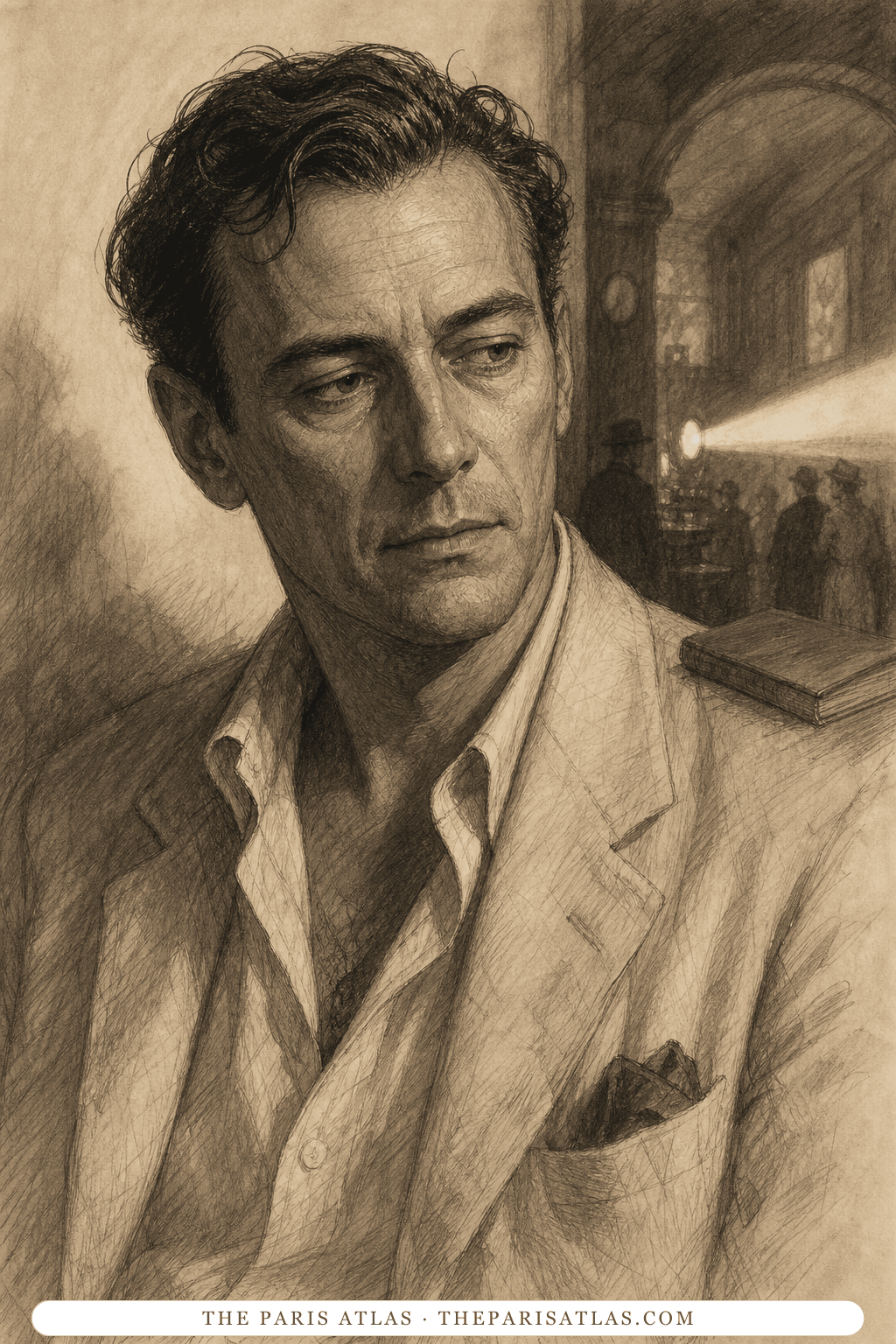 Illustrated portrait of Jacques Laruelle