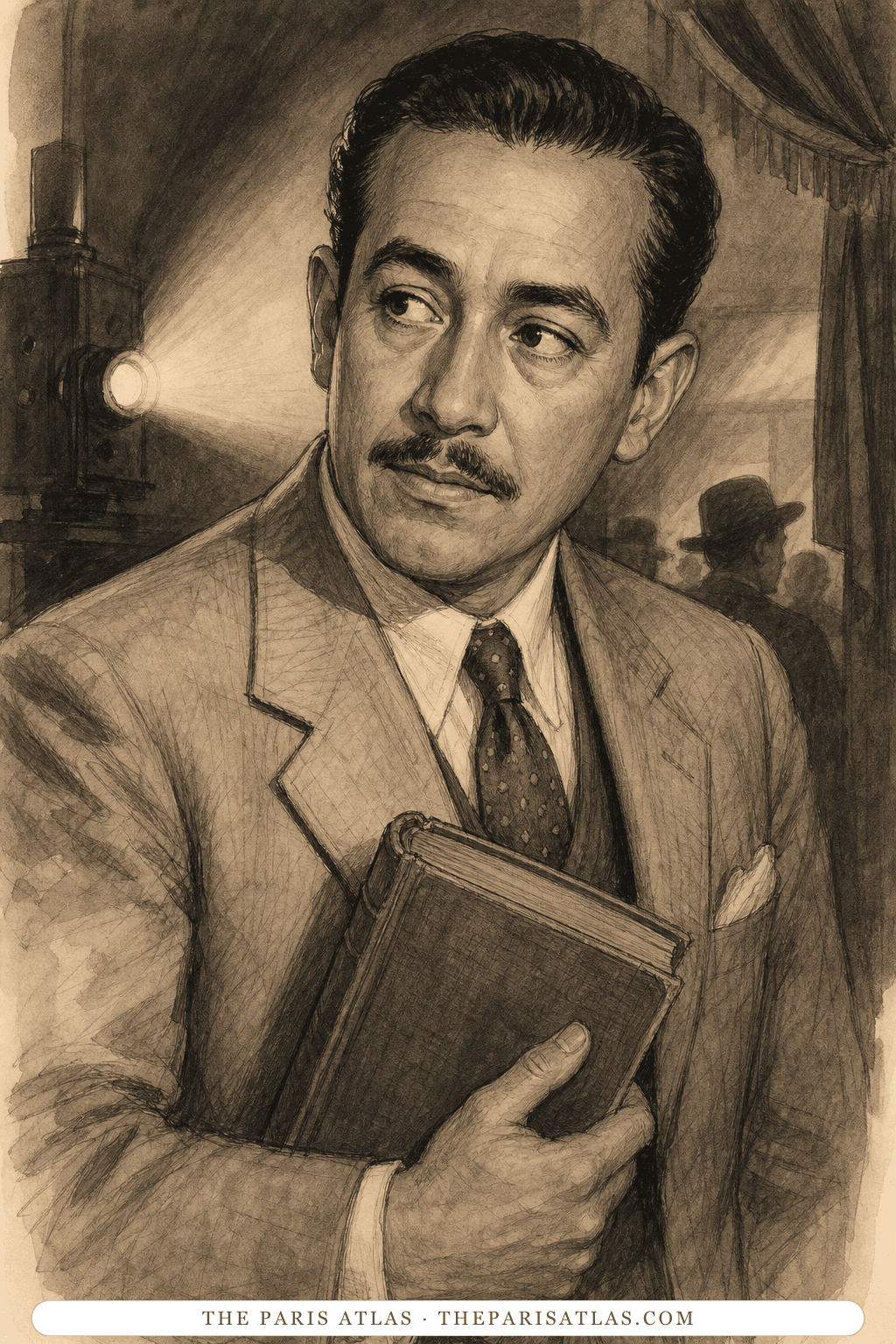 Illustrated portrait of Señor Bustamente