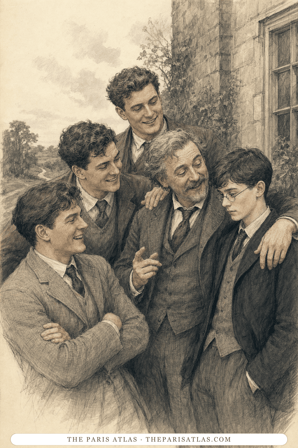 Illustrated portrait of The Taskerson Family