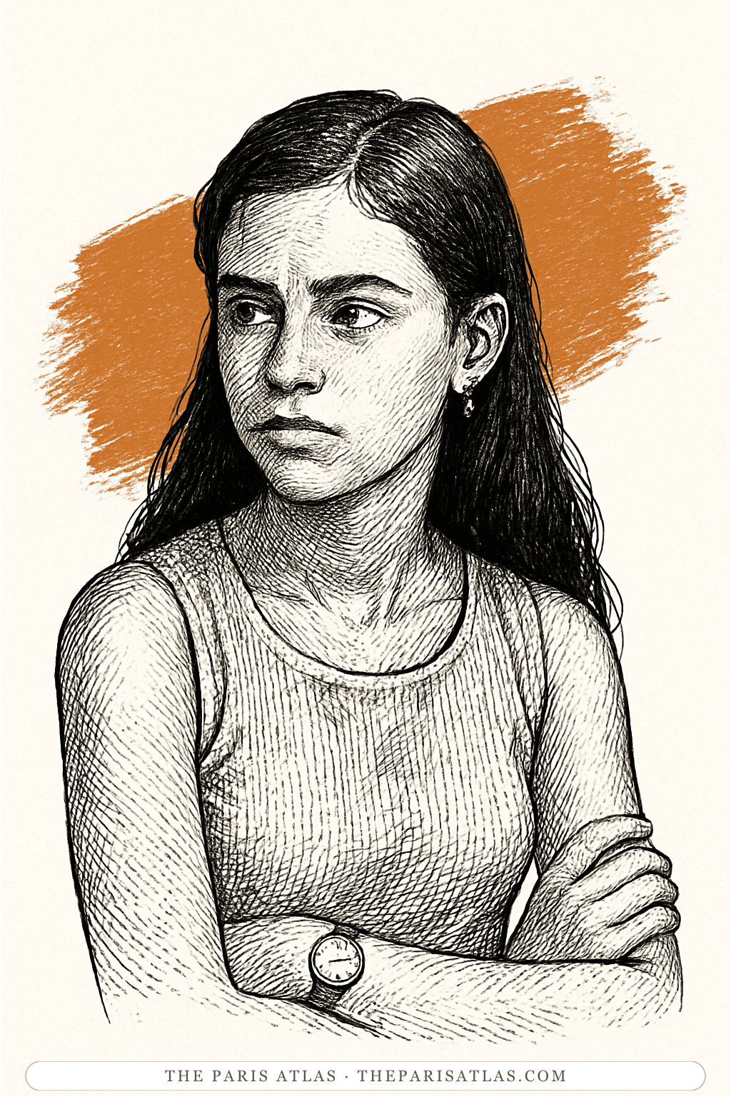 Illustrated portrait of Luchita