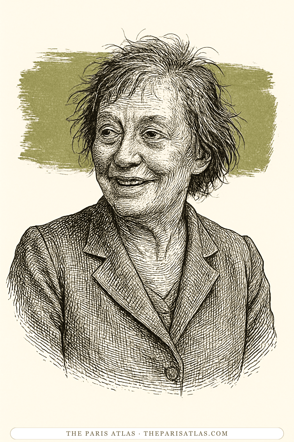 Illustrated portrait of Mrs. Rainmantle