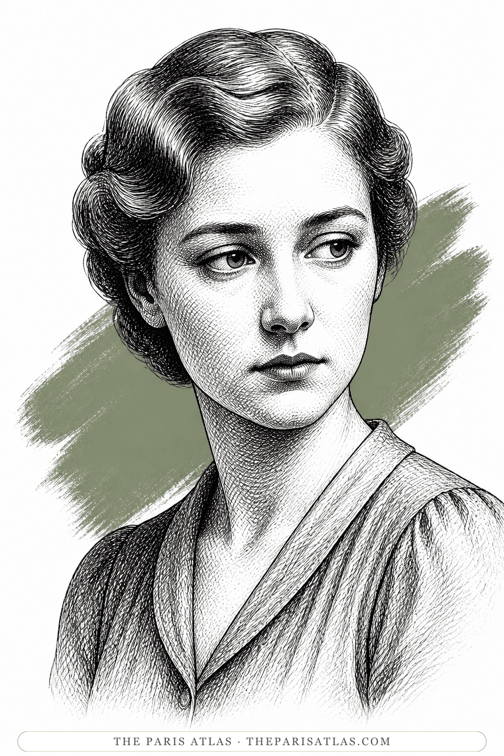 Illustrated portrait of Anne