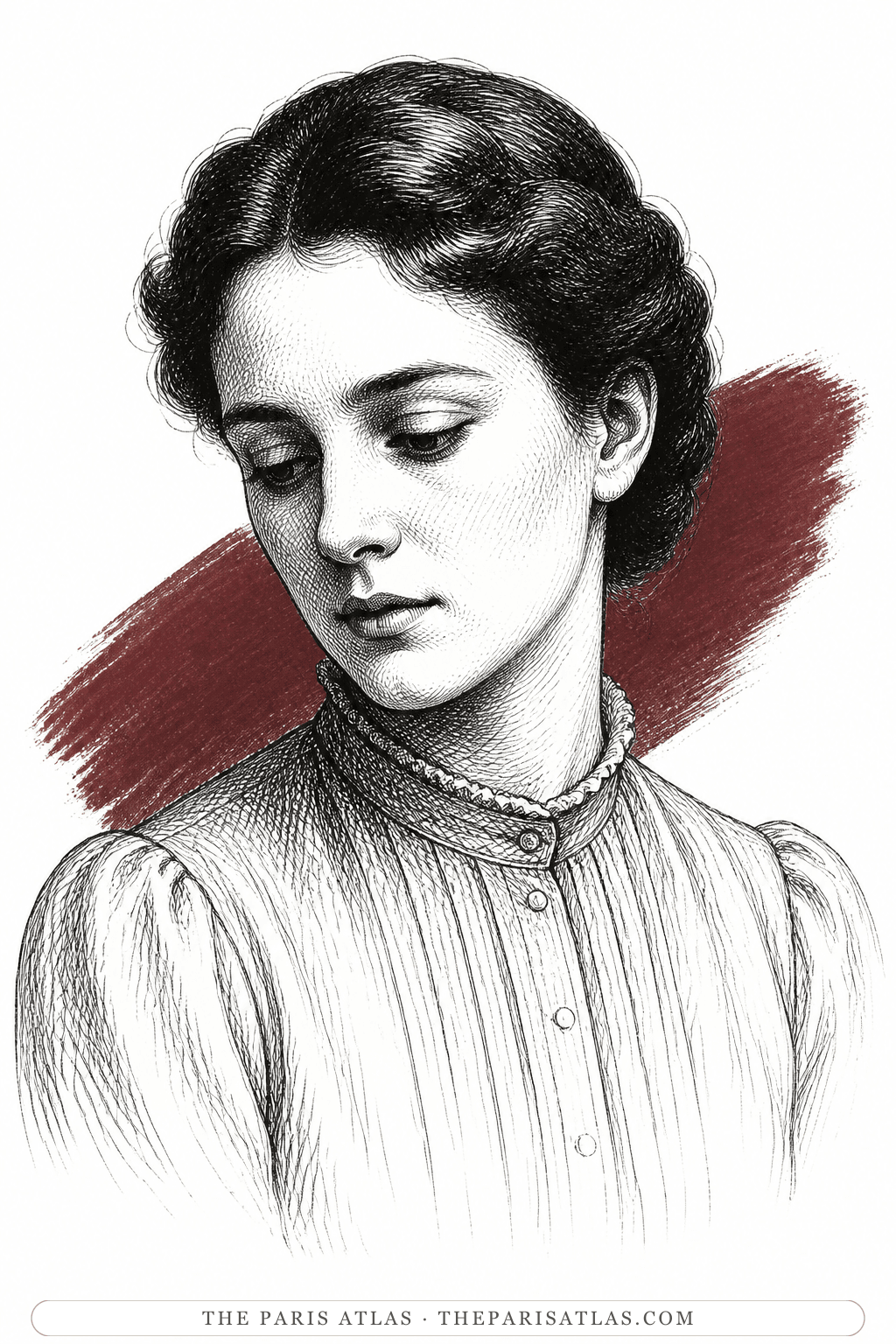 Illustrated portrait of Marcelle