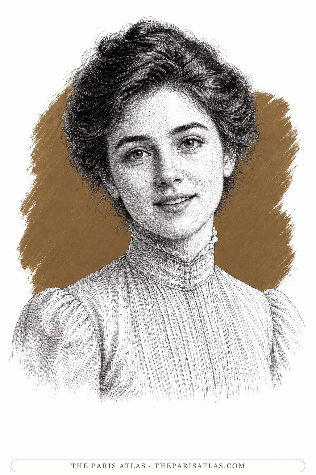 Illustrated portrait of Helen White