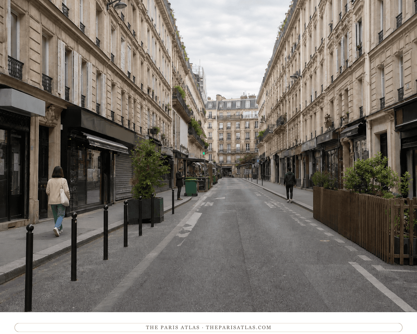 Color present-day view of 10 rue Cail