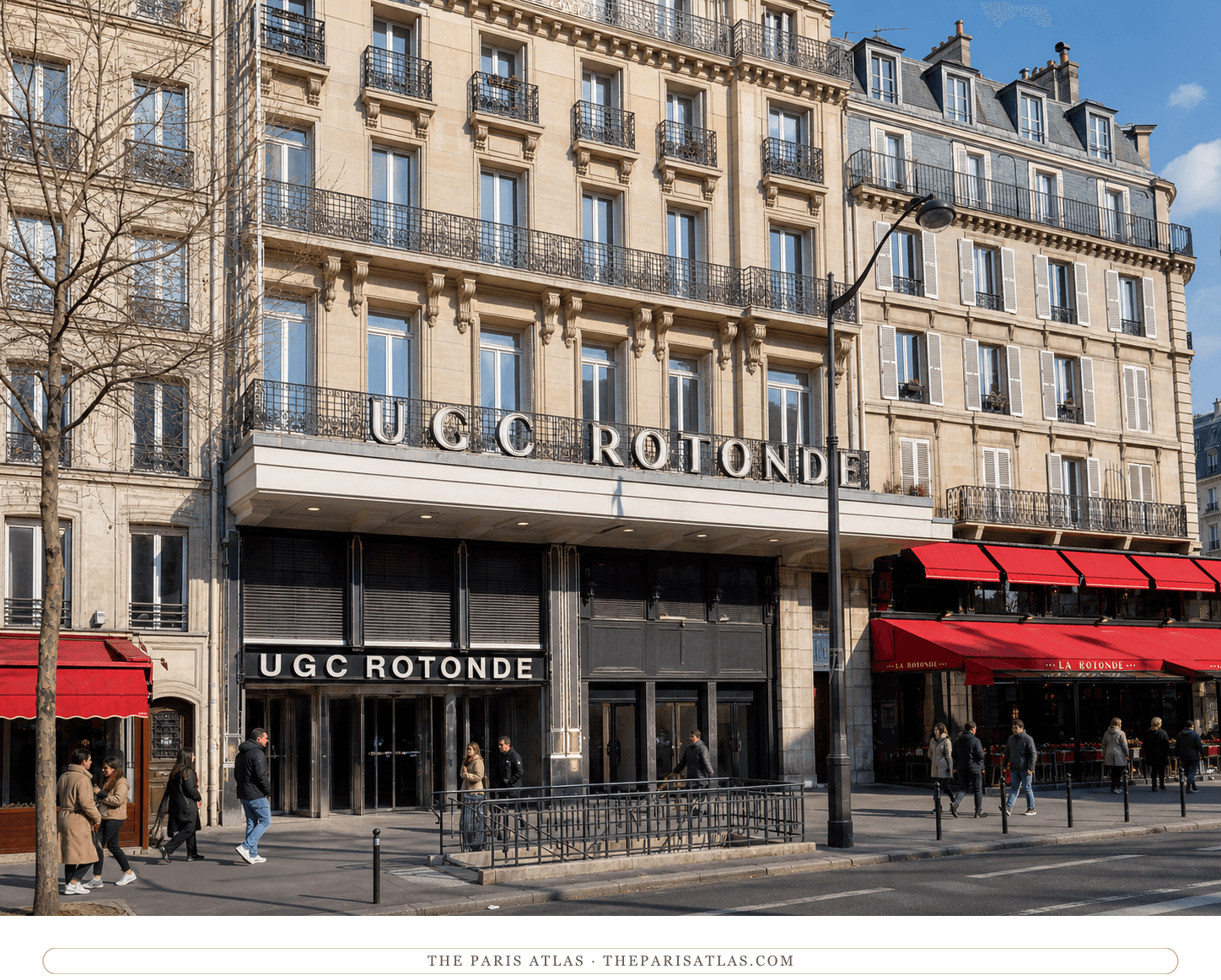 Color street view of the UGC Rotonde corner building at 103–105 boulevard du Montparnasse