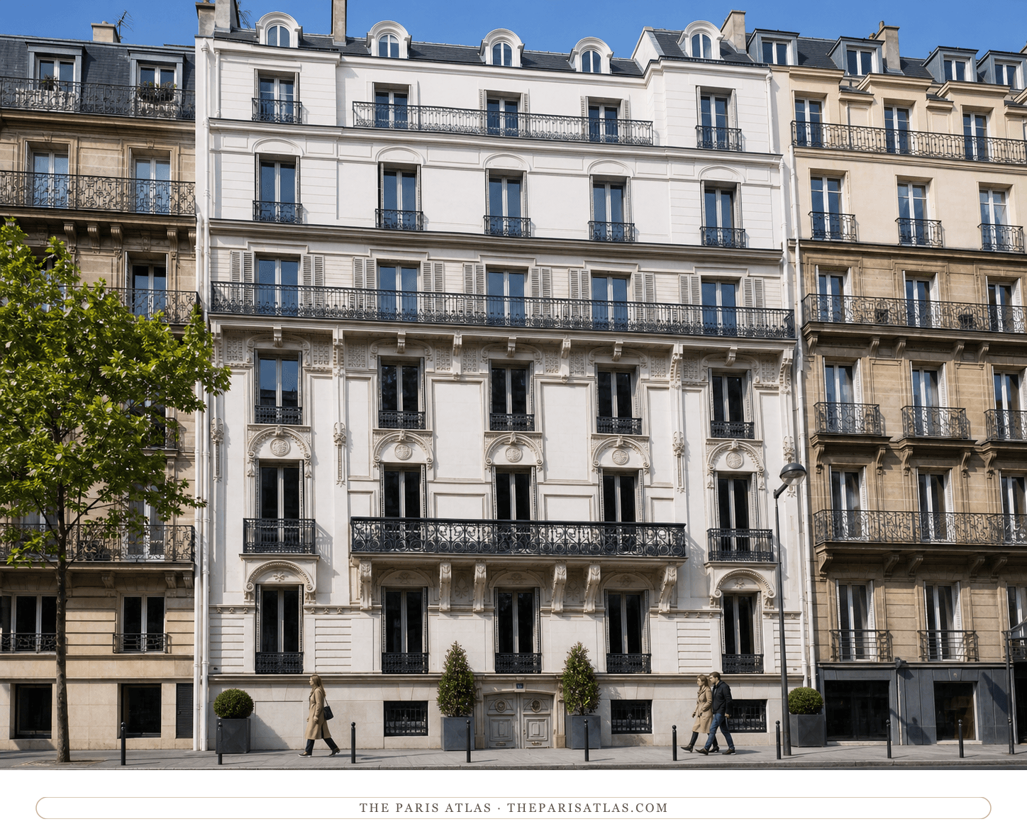 Color present-day view of 23 rue La Boétie in Paris