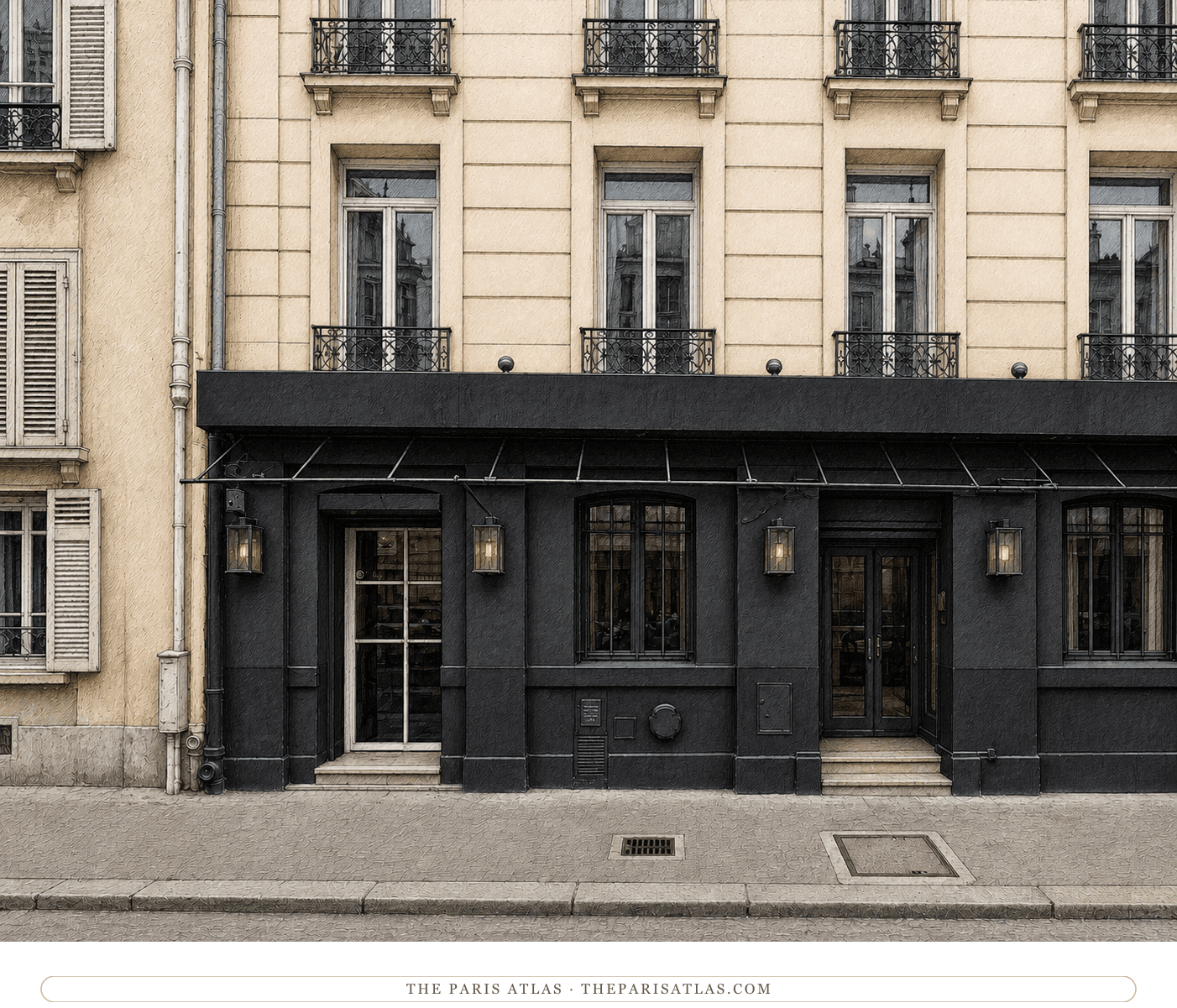 Colour illustration of the present-day building at 4 rue Frochot in Paris