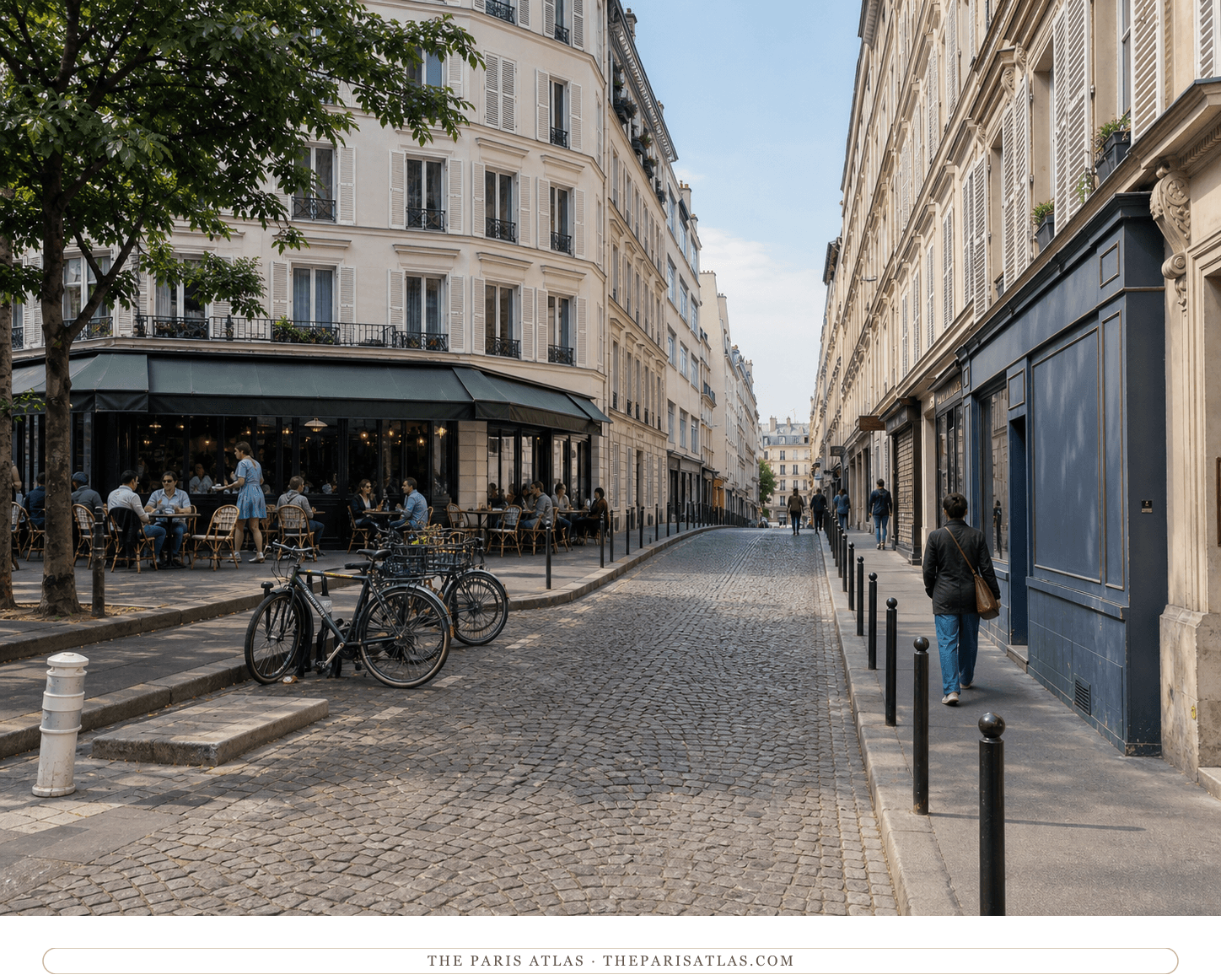 Color present-day view of 5 rue Henri-Monnier