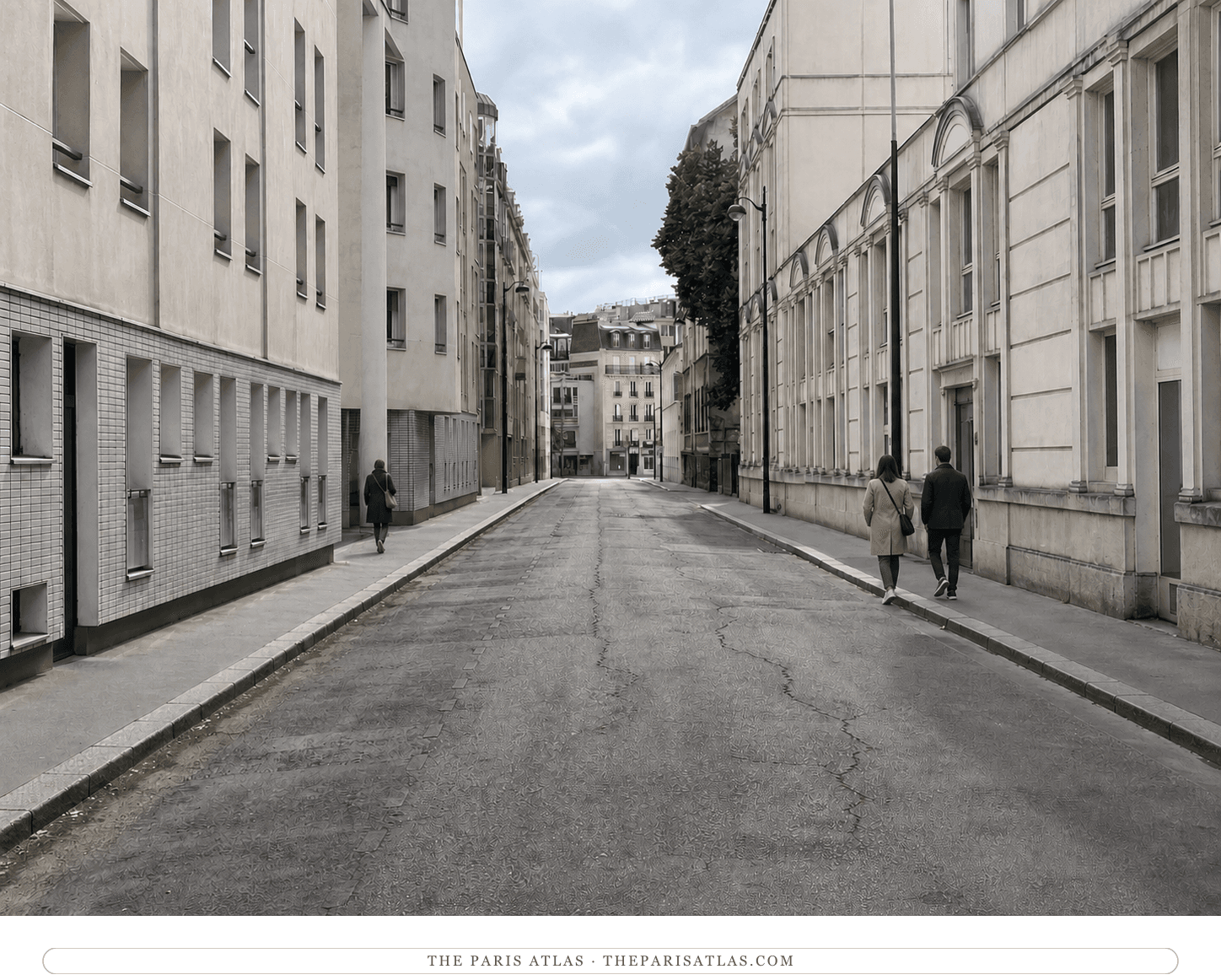 Color present-day view of 67 rue de l’Ouest