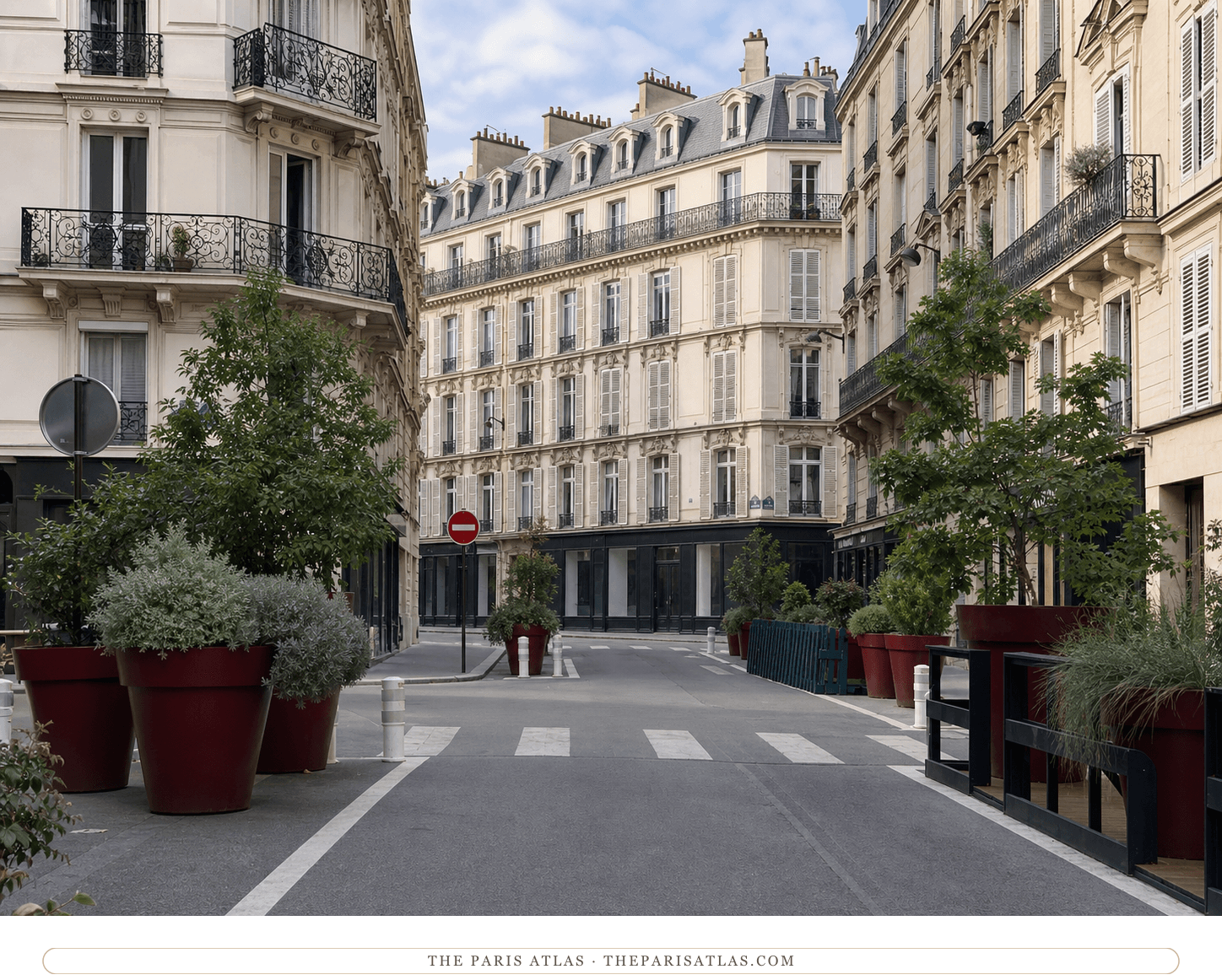 Color present-day view of 77 rue de Miromesnil