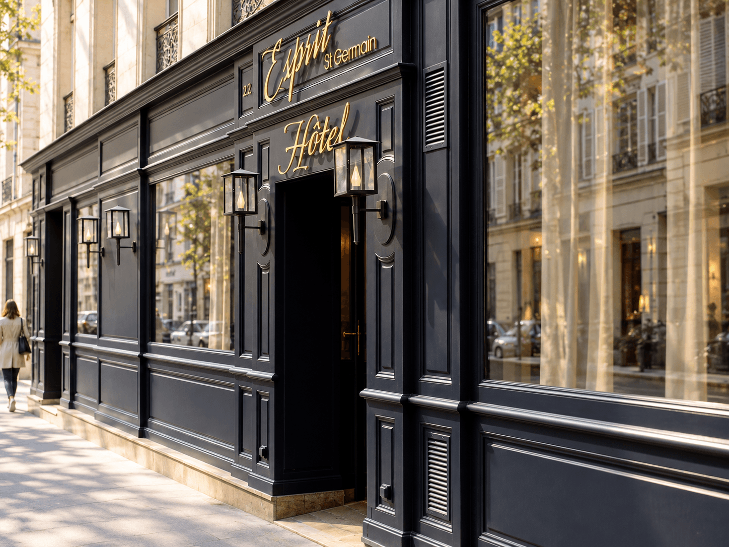 Exterior reconstruction of Esprit Saint Germain at 22 rue Saint-Sulpice, Paris