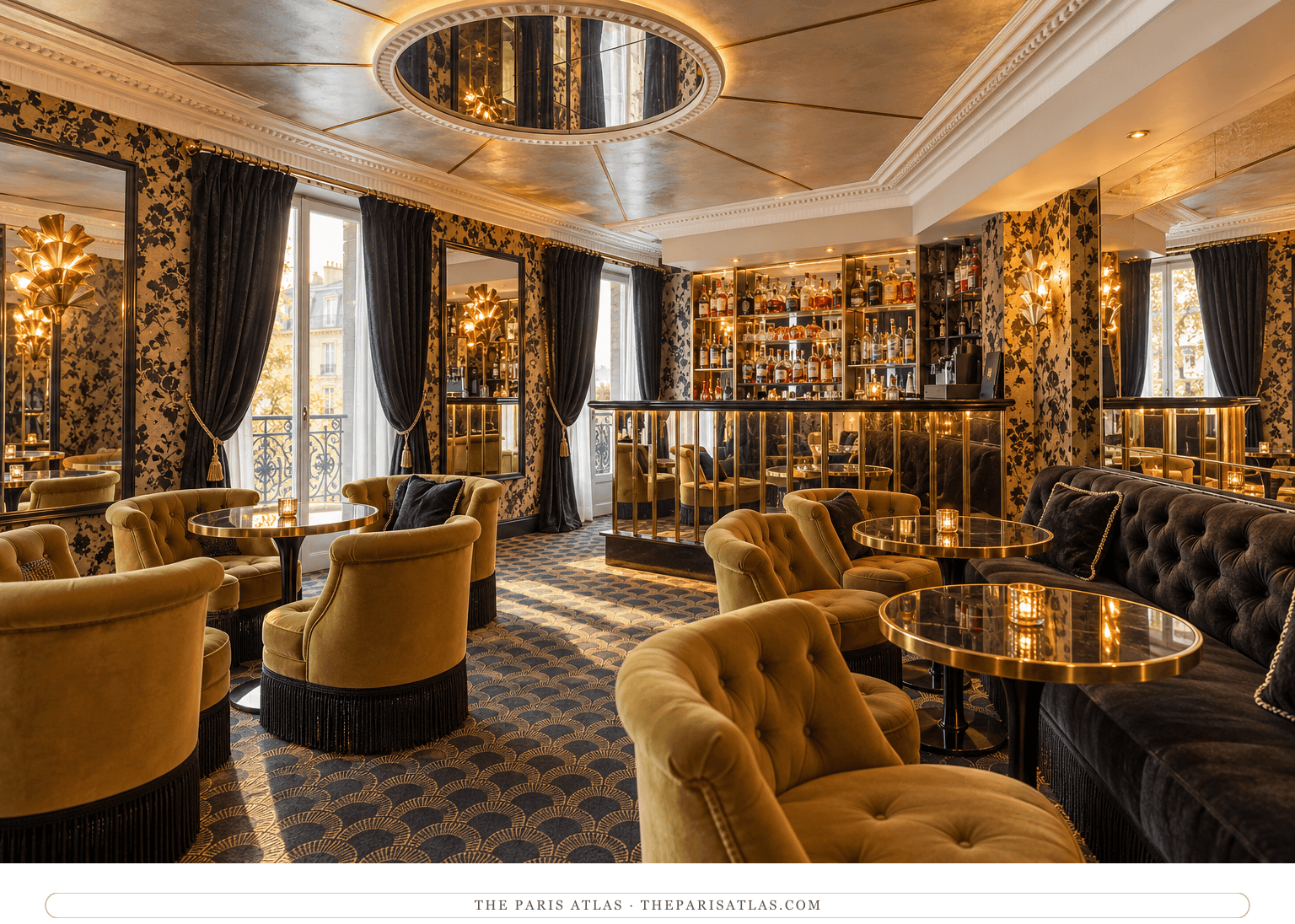 Illustration: The bar lounge at Manolita Paris.