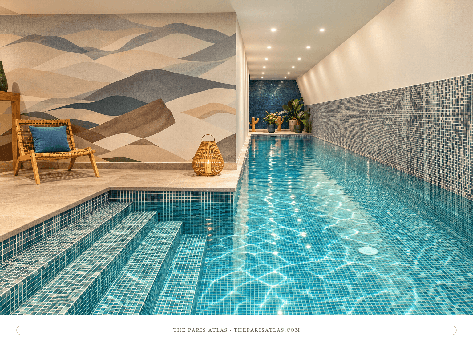 Illustration: The indoor pool at Hôtel Parister.