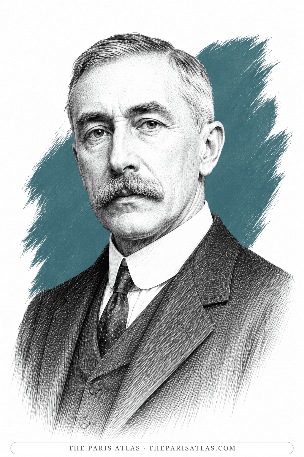 Illustrated portrait of A. E. Housman